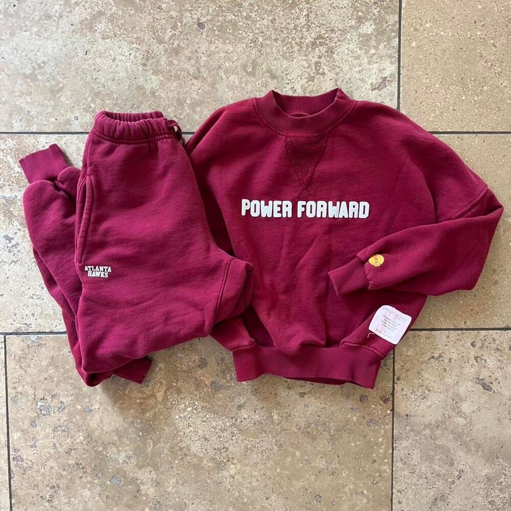 Positionless NBA Atlanta Hawks Burgundy and Red Sweatshirt